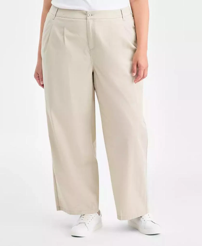 Style & Co Plus Size Pleated Straight-Leg Pant, Macy's Exclusive 4