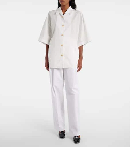 Khaite Trenton cotton poplin wide-leg pants 2