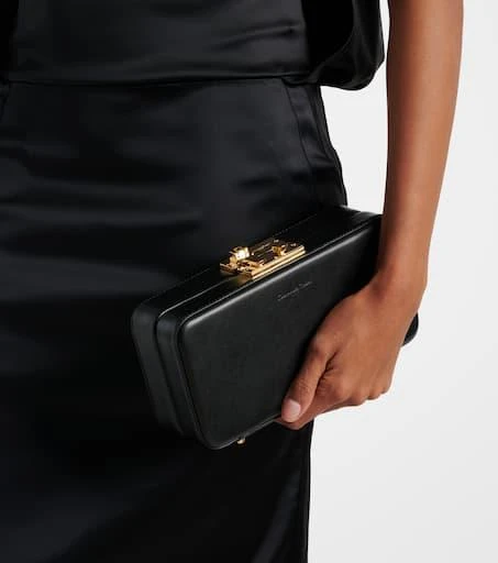 Gianvito Rossi Valì leather clutch 2