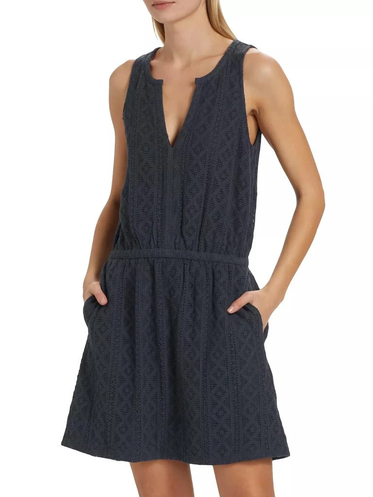 Splendid Paola Cotton-Blend V-Neck Crochet Minidress 3