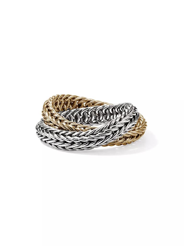 John Hardy Kami 14K Yellow Gold & Sterling Silver Crossover Ring