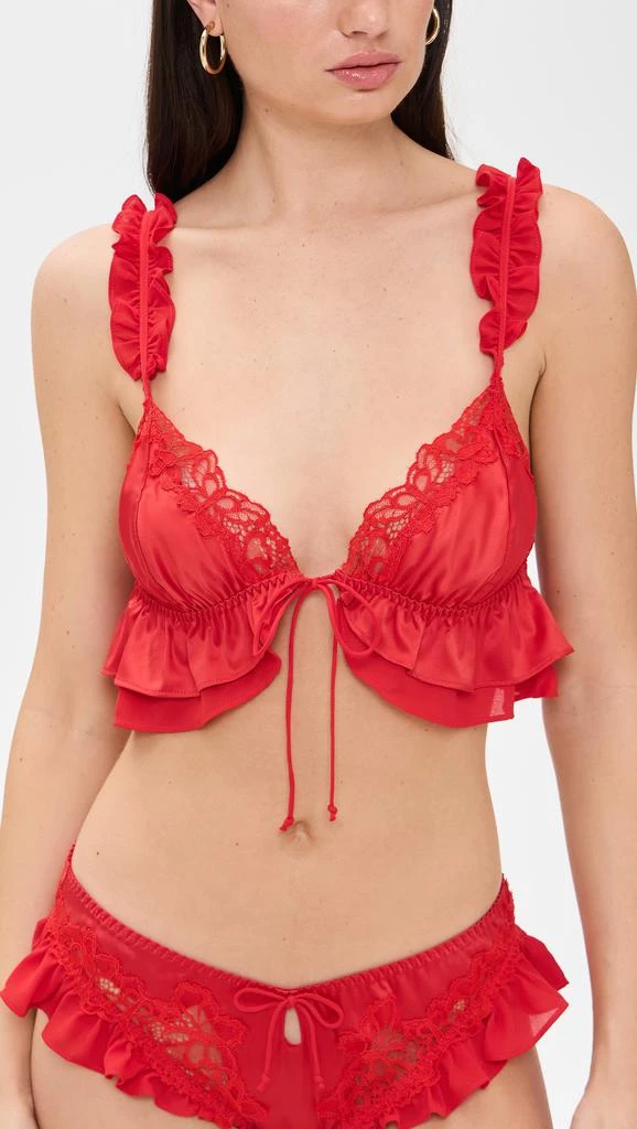 For Love & Lemons Butterfly Lace Ruffle Bralette 1