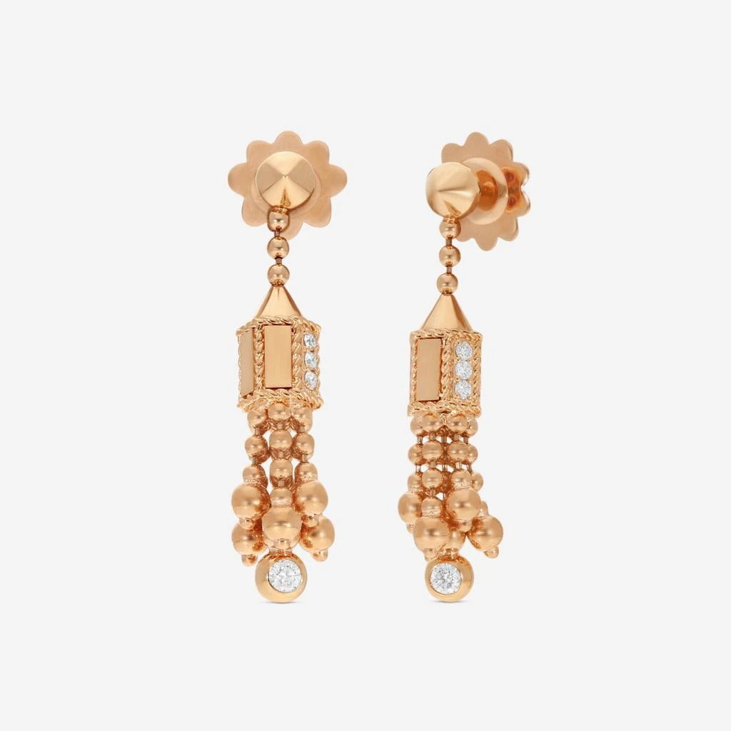 Roberto Coin Roberto Coin Art Deco 18K Rose Gold Diamond Tassle Earrings 8883317AXERX-copy