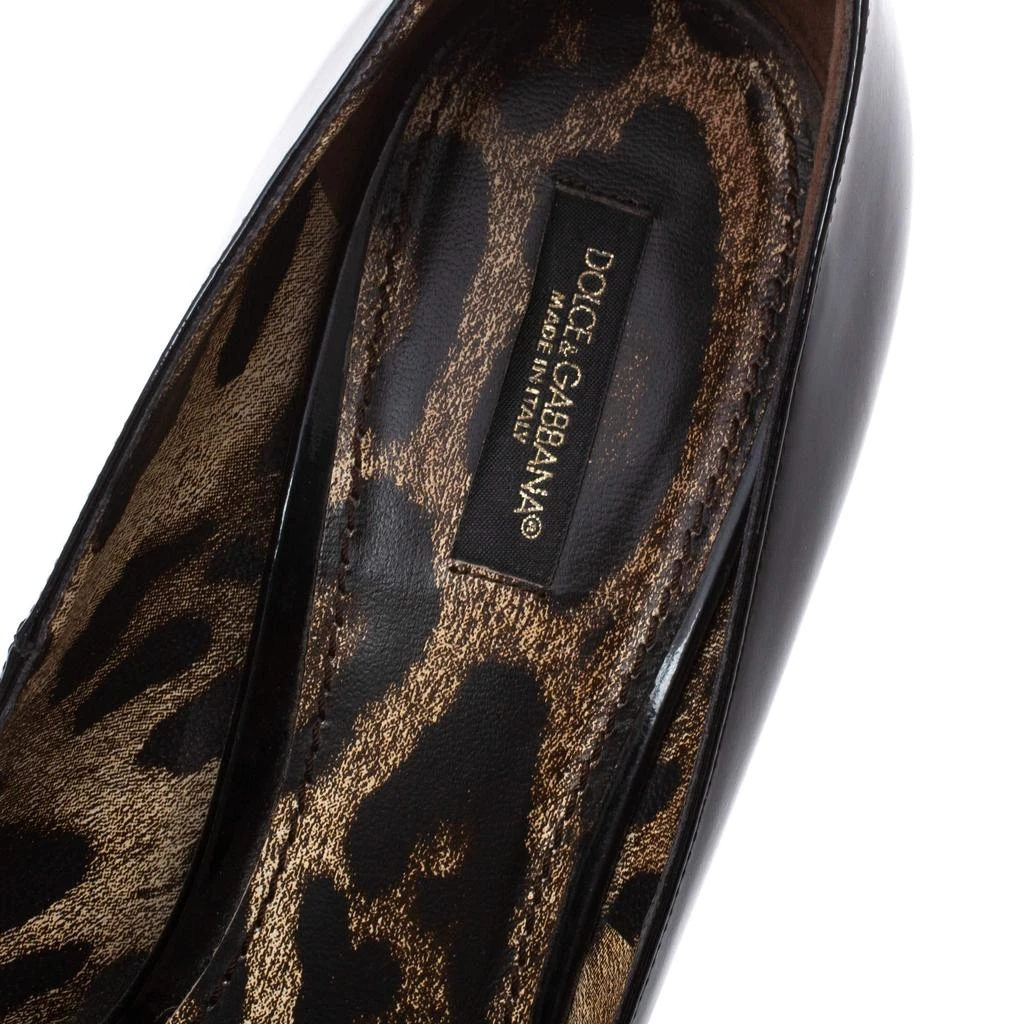 Dolce & Gabbana Dolce & Gabanna Black Patent Leather Platform Pumps Size 38 7
