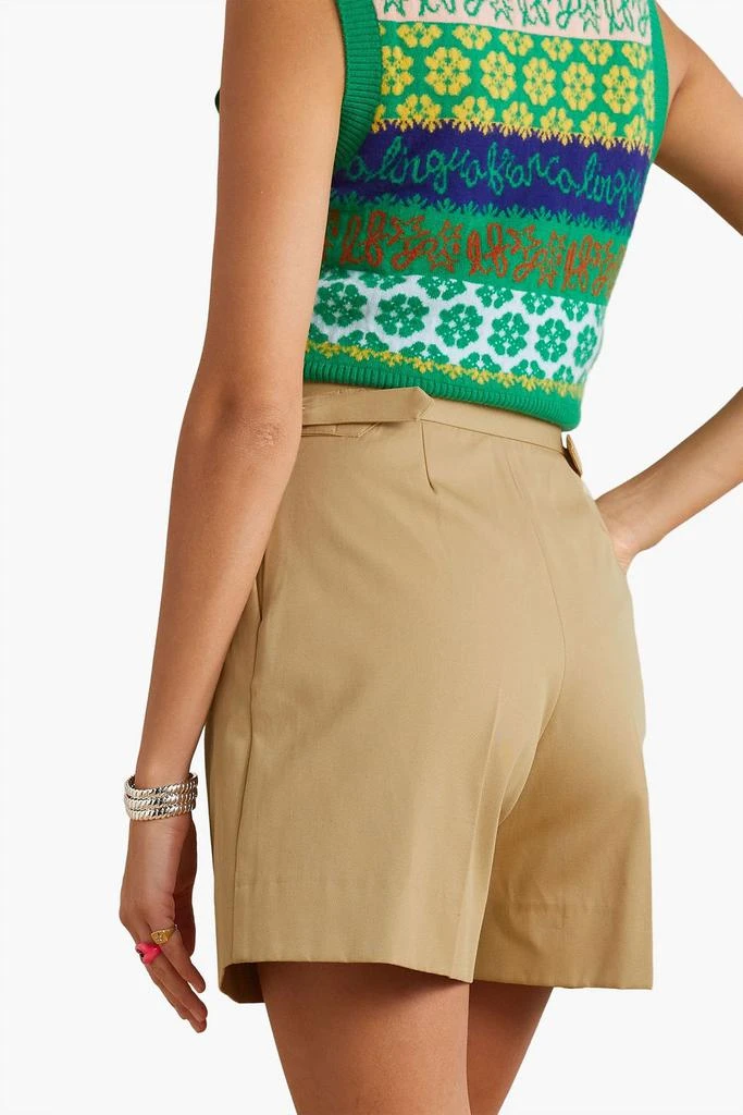 See by Chloé Pleated cotton-gabardine shorts 3