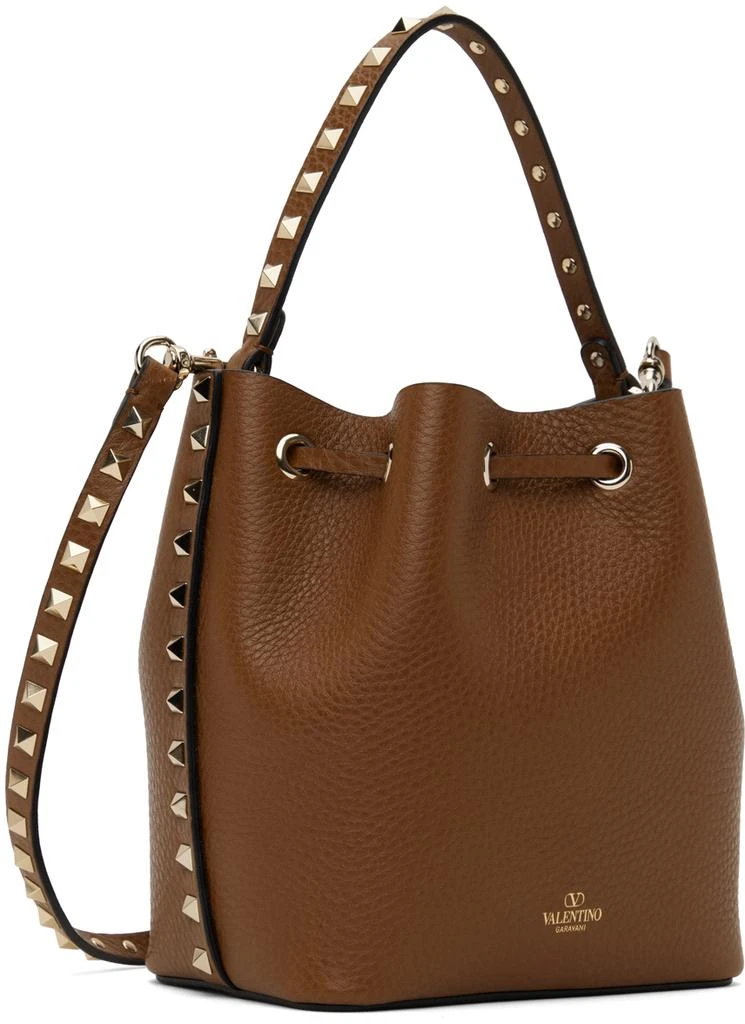 Valentino Brown Rockstud Bucket Bag 3