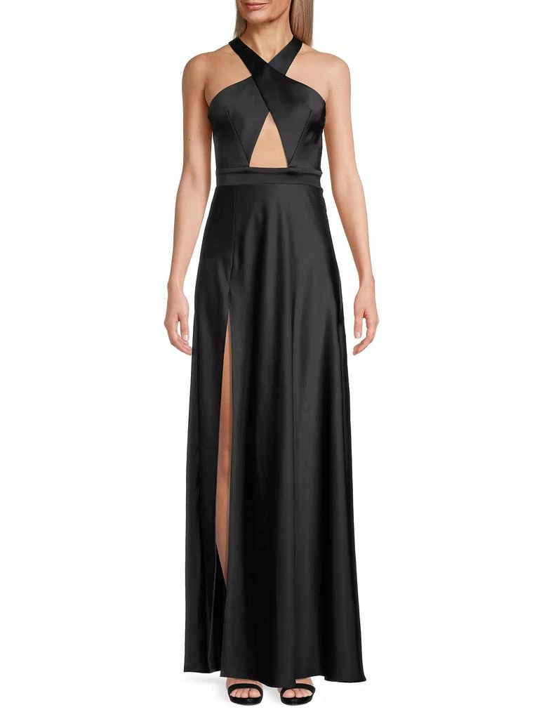 Katie May Asher Satin Cut-Out Gown 3