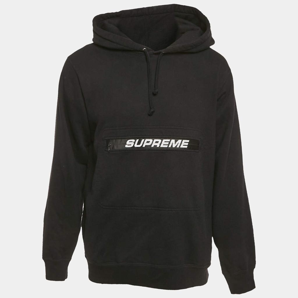 Supreme Supreme Hooded Logo Half Zip Pullover - Hoodies