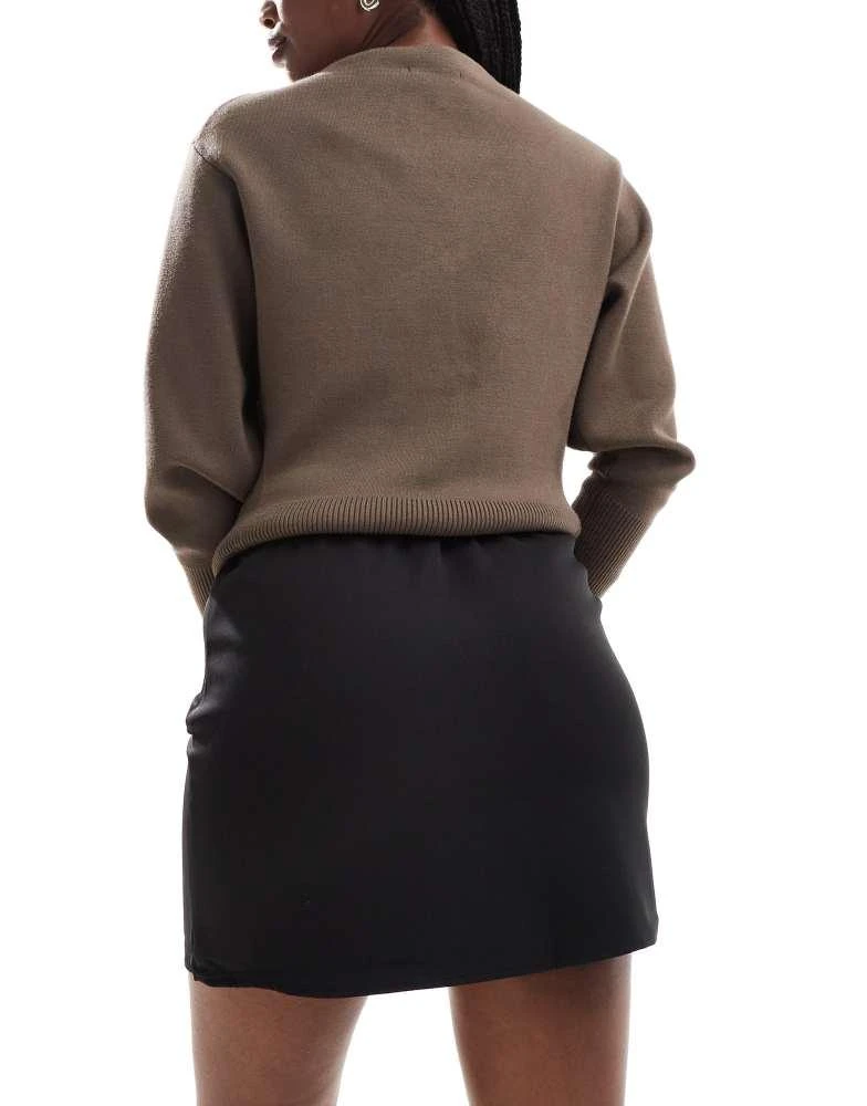 VERO MODA Vero Moda notch front mini skirt in black 2