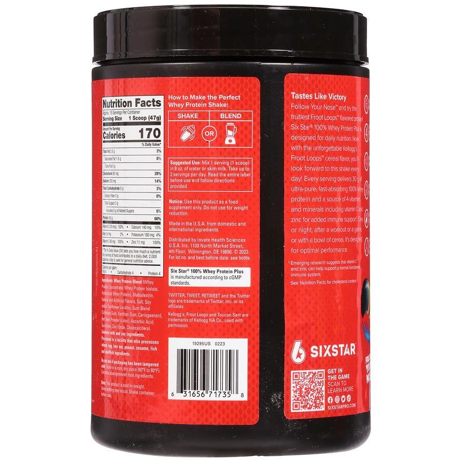 Six Star 100% Whey Protein Plus Froot Loops 6