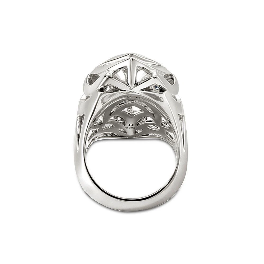 John Hardy Sterling Silver Blue Sapphire Sapphire Naga Saddle Ring 6