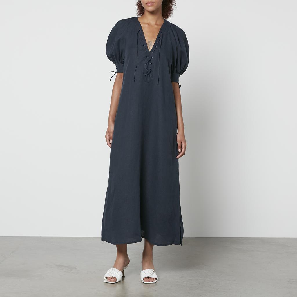 Sleeper Sleeper Garden Linen Midi Dress