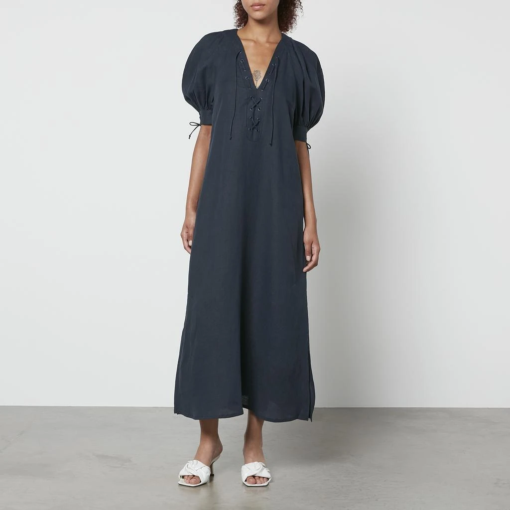 Sleeper Sleeper Garden Linen Midi Dress 1