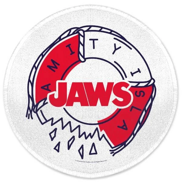 Original Hero Jaws Amity Island Life Preserver Round Bath Mat 1