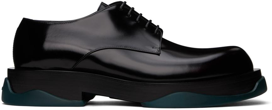 靴 Jil Sander 21aw Derby Jil Sander round-toe Leather Derby Shoes | Black | FARFETCH