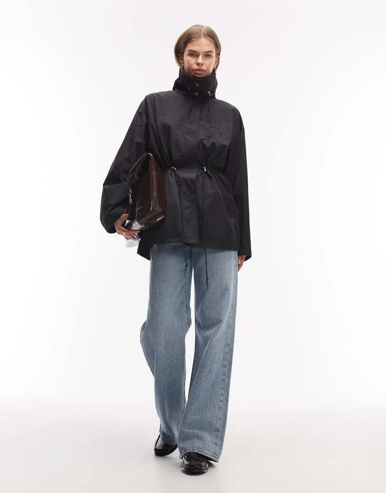 ARKET ARKET lightweight parka trench jacket in black 4