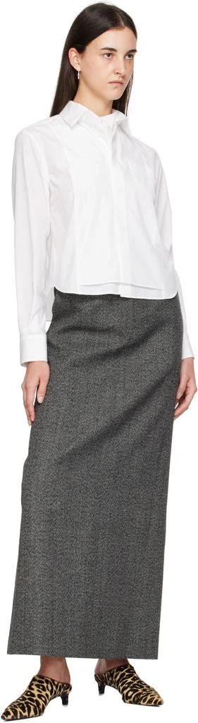 Jil Sander Beige 
Black Pointed Toe Mule Heels 5