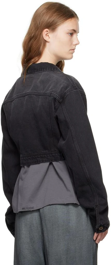 We11done Black Cropped Denim Jacket 3