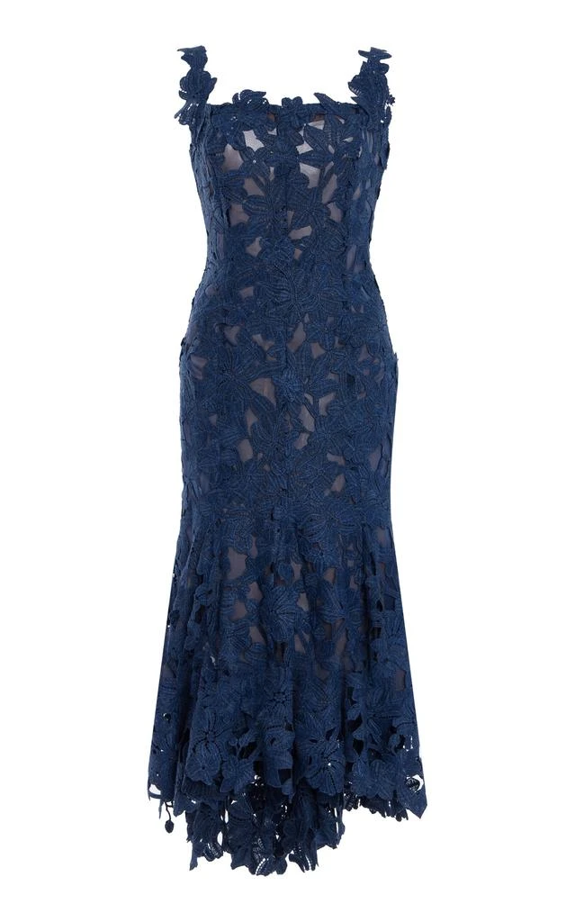 Shop Oscar de la Renta Asymmetric Floral Guipure Midi Dress - Moda Operandi  on Sale at BeyondStyle  Get 60% Off Oscar de la Renta Asymmetric Floral  Guipure Midi Dress - Moda