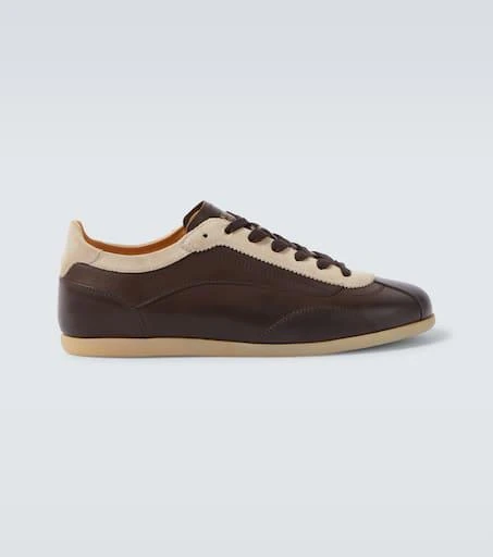 Brunello Cucinelli Suede-trimmed leather sneakers 1
