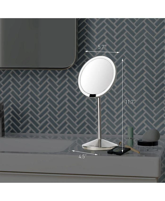 simplehuman 5" Sensor Travel Makeup Mirror, 10x Magnification & Adjustable Brightness 3