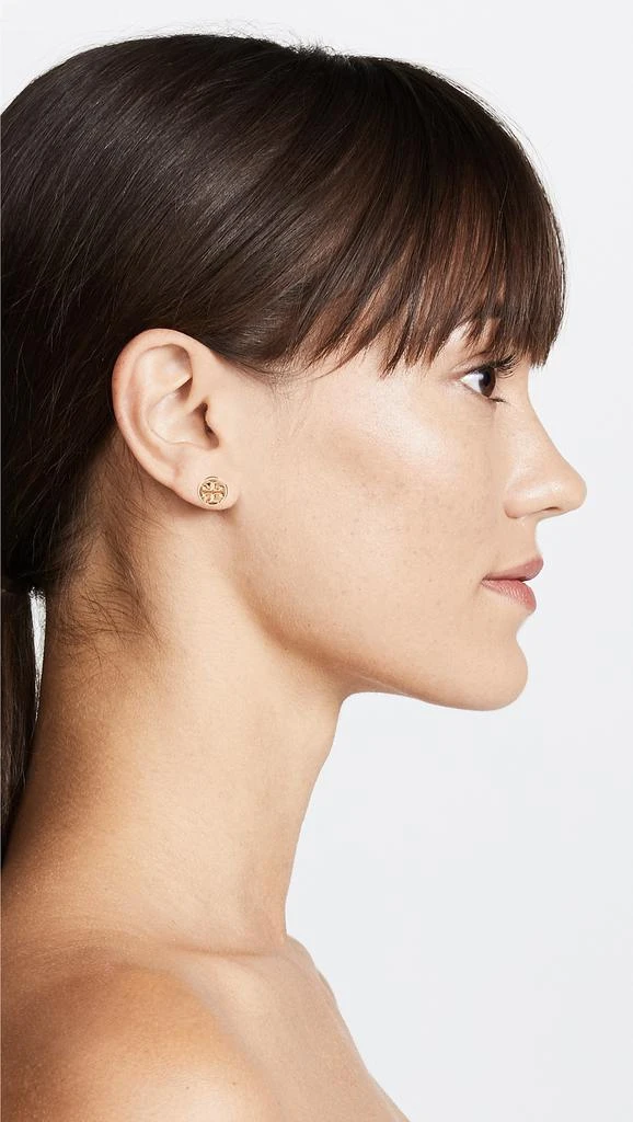 Tory Burch Logo Circle Stud Earrings 2