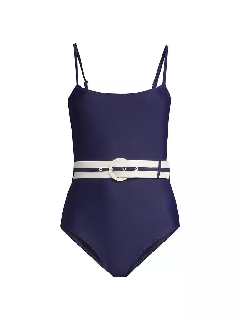 Solid & Striped The Nina Belted One-Piece Swimsuit