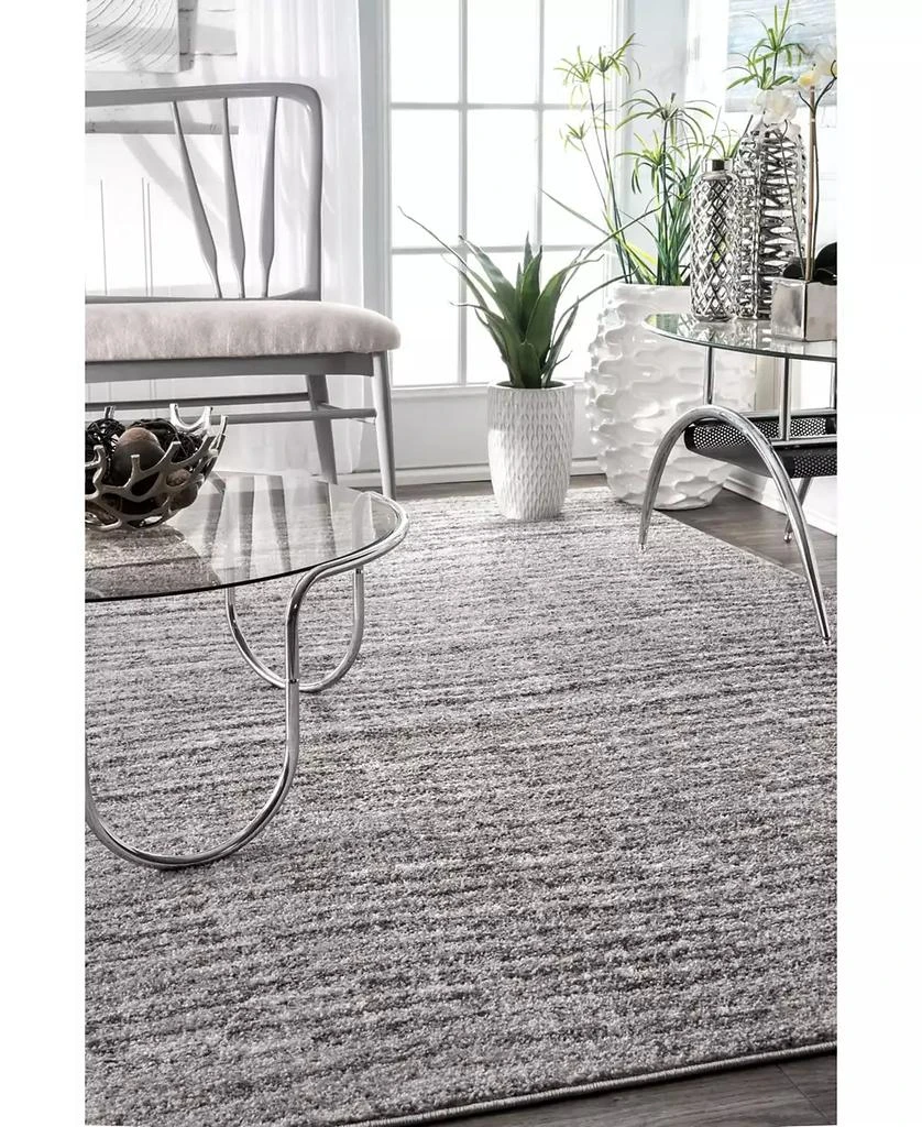 nuLOOM Smoky Contemporary Sherill Ripple Gray 4' x 6' Area Rug 2