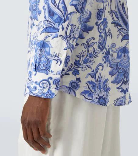 ETRO Roma paisley linen shirt 7