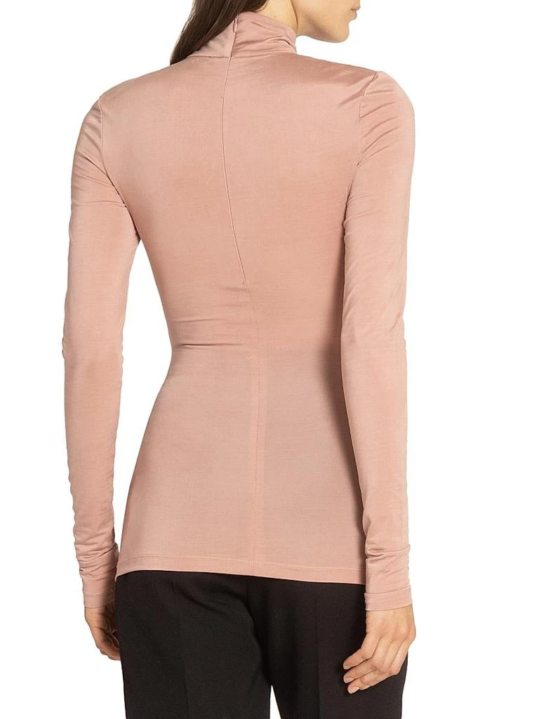 Balmain Ruched Long-Sleeve Stretch-Jersey Top 5