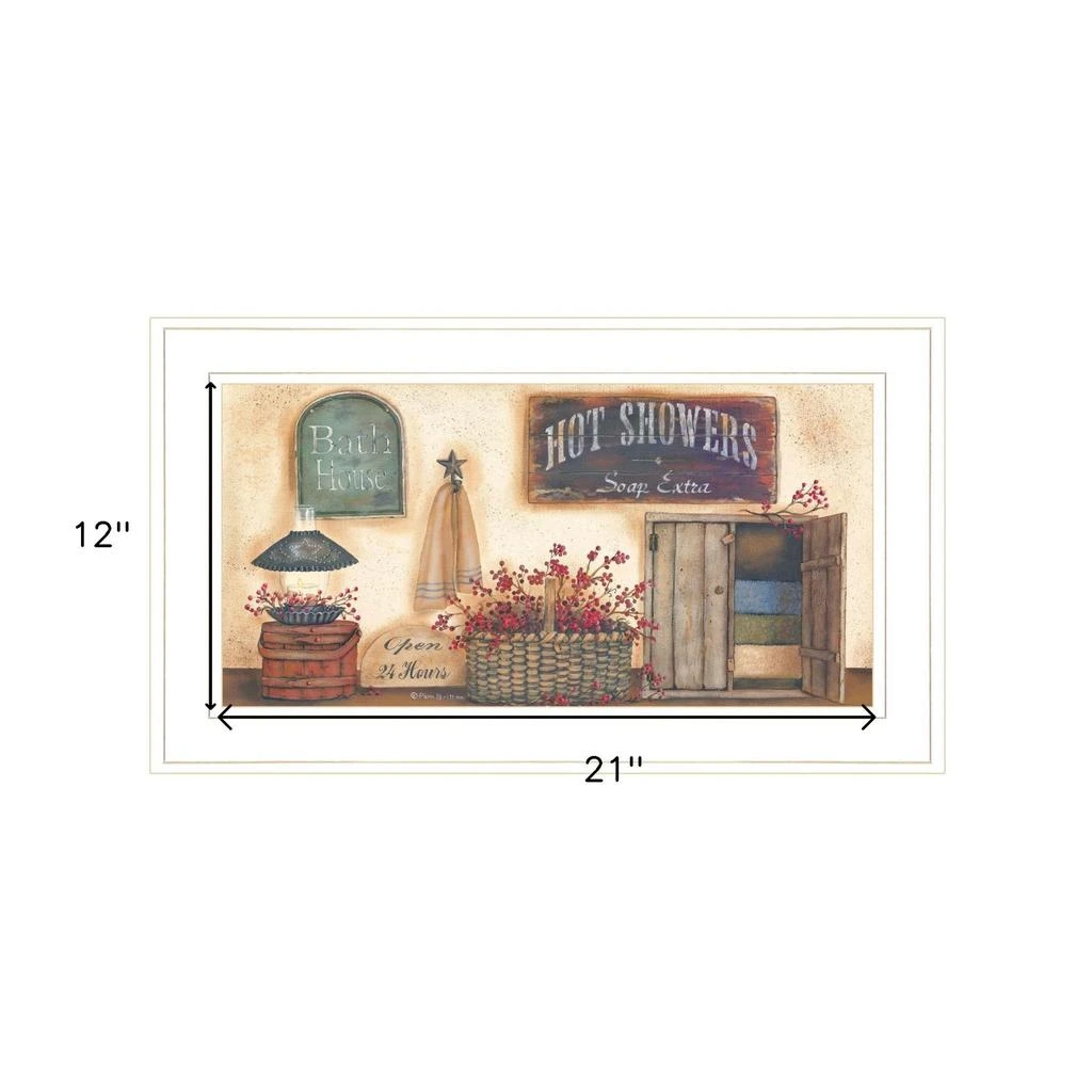 Hivvago Bath House Collection 1 White Framed Print Bathroom Wall Art 5