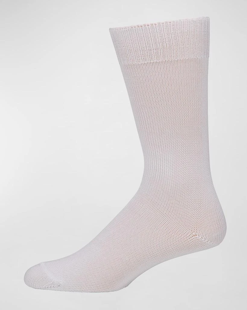 Neiman Marcus Men's Casual Cotton-Blend Knit Socks 1