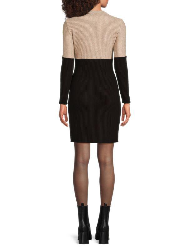 TASH + SOPHIE Colorblock Sweater Bodycon Minidress