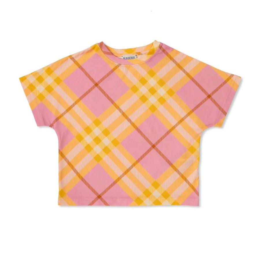Burberry Kids Cedar Check Cotton T-Shirt - Baby Clothing
