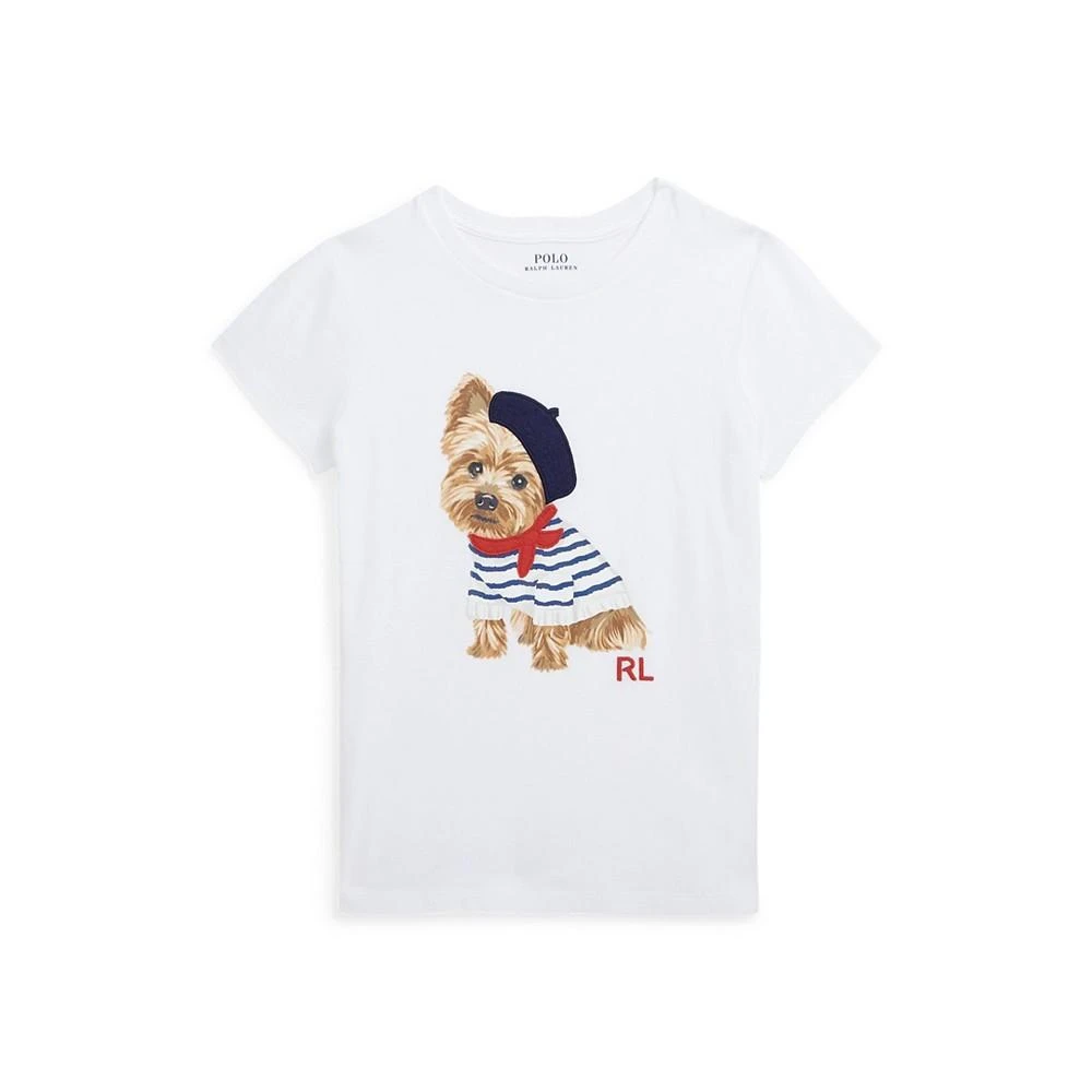 Polo Ralph Lauren Big Girls Dog-Print Cotton Jersey T-shirt