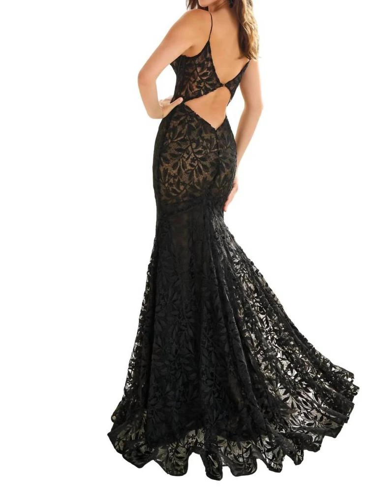 blue dress for baby girl Ellie Wilde EW36225 Sheer Lace Corset Ball Gown Prom Dress Layer Corse –  Glass Slipper Formals main image 1