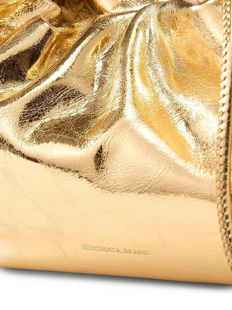VERONICA BEARD Small Metallic Leather Pouchette 6