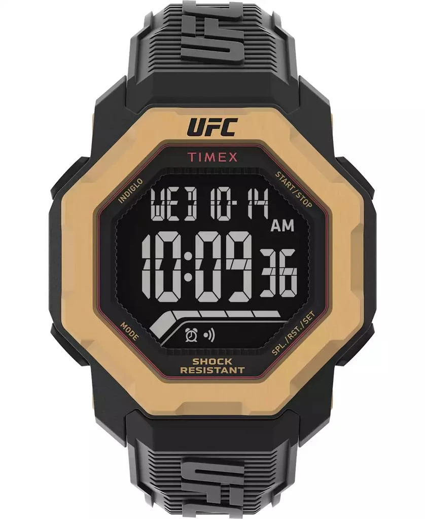 Timex UFC Men's Knockout Digital Black Polyurethane Watch, 48mm 1
