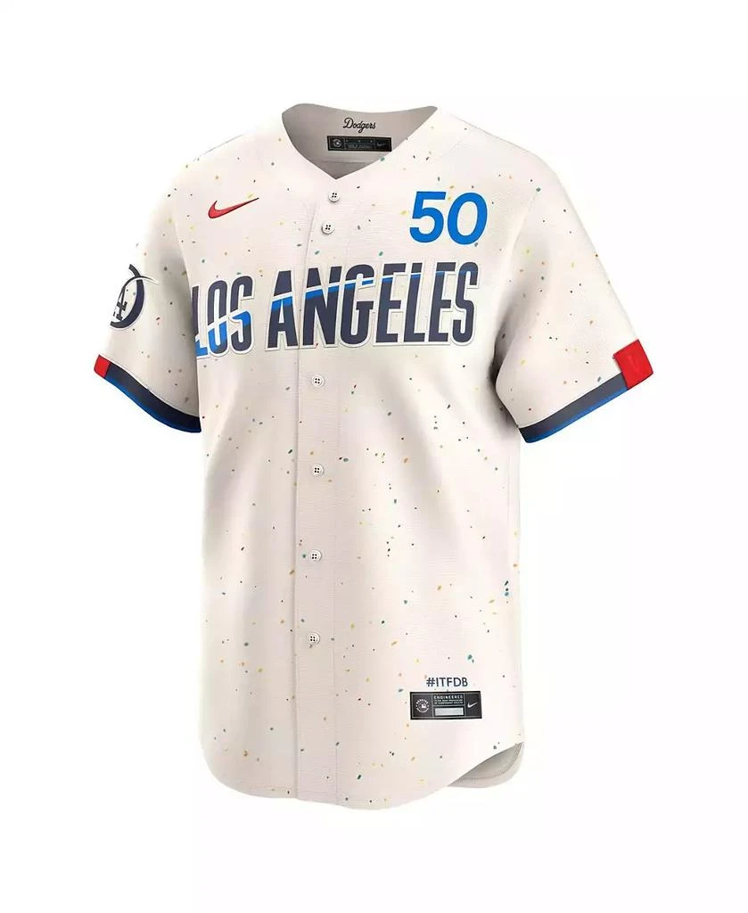 NIKE Men's Mookie Betts Cream Los Angeles Dodgers City Connect Limited Player Jersey 3