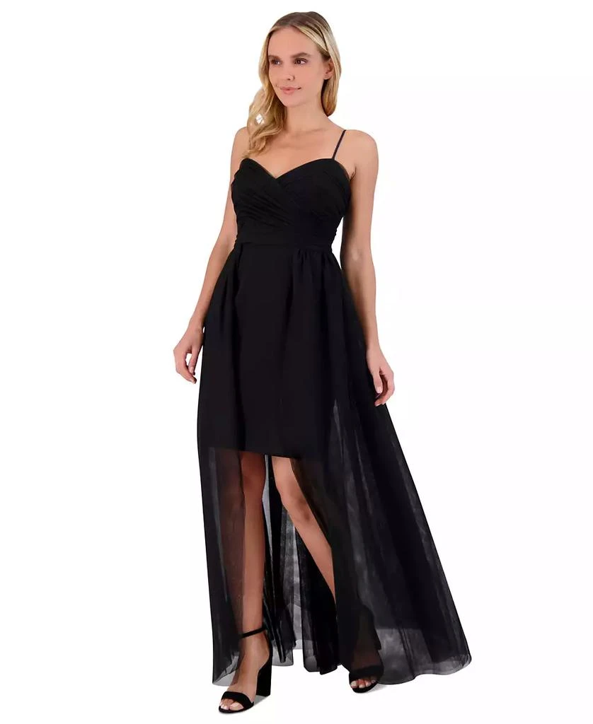 eliza j floral organza dress Eliza J Women's Gown Style Floral Organza Sleeveless Jewel Neck Dress, Size 6