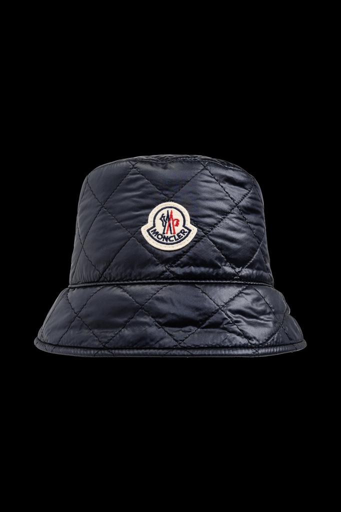 ハット Moncler Cappello Bucket Con Logo Black Water-Repellent Bucket Hat - Hats & Beanies for Men