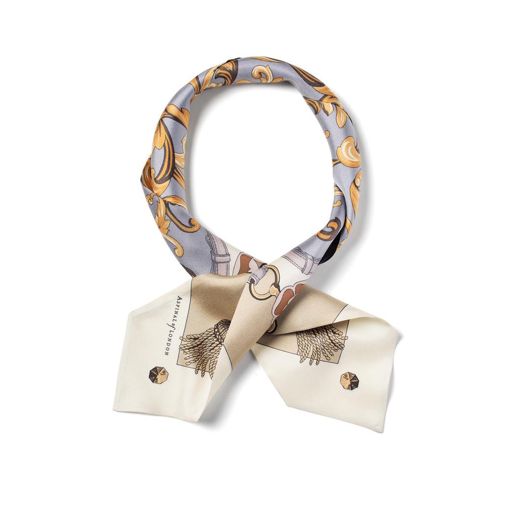 Aspinal of London Signature neck bow silk scarf