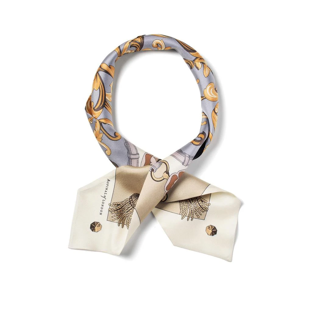 Aspinal of London Signature neck bow silk scarf 2