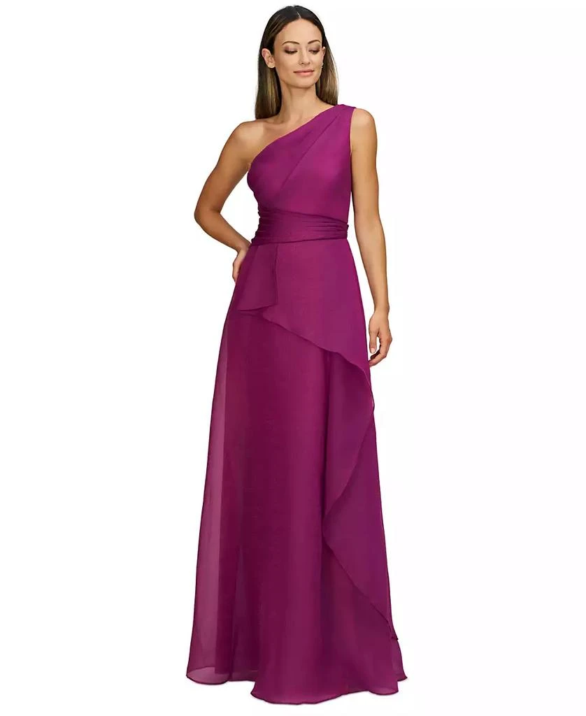 JS Collections Women's Seraphina Organza One-Shoulder Evening Gown 1