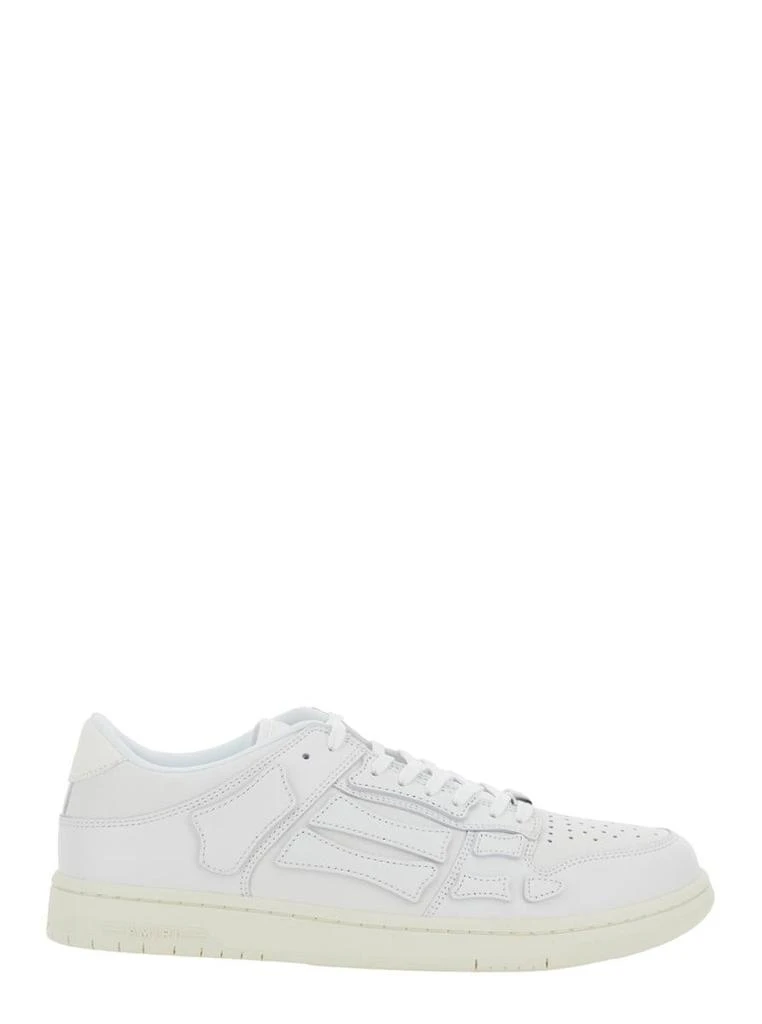 AMIRI 'Skel Top Low' White Sneakers With Skeleton Patch In Leather Man 1