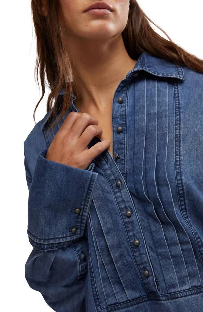 Free People Free People - After Hours Denim Top 4