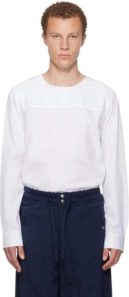 Dries Van Noten White Paneled Shirt 1