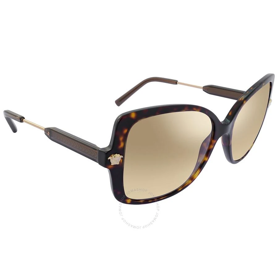 Versace Brown Gradient Mirror Gold Butterfly Ladies Sunglasses VE4390 108/6E 56 2