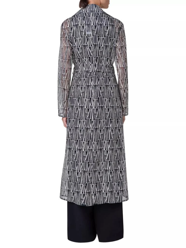 Akris Iman Silk-Blend Organza Long Coat 5
