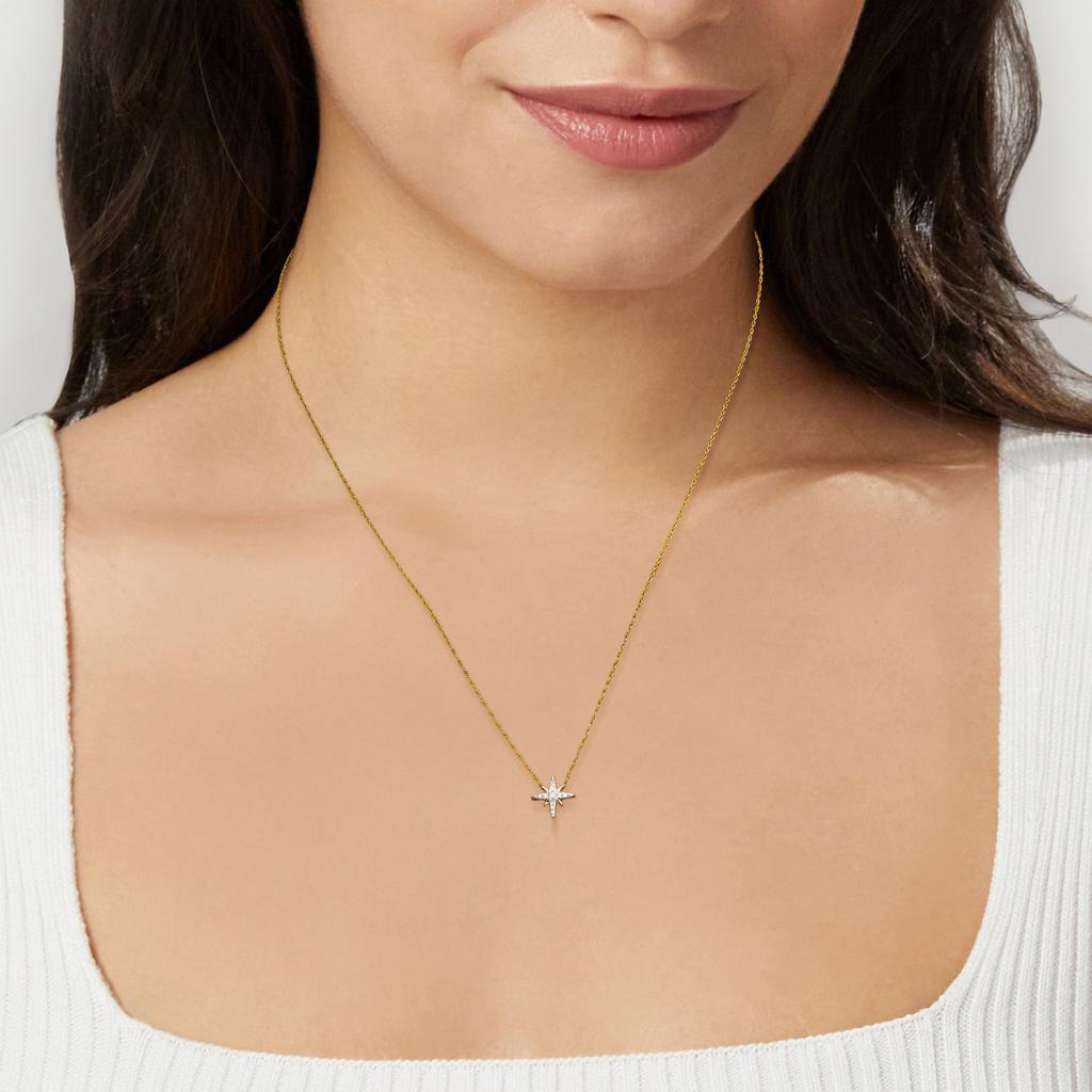 Canaria Fine Jewelry Canaria Diamond North Star Necklace in 10kt Yellow Gold